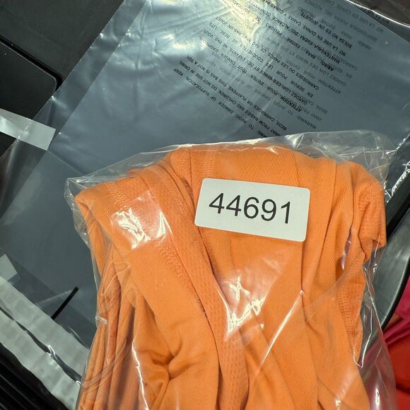 Adidas Activewear Track Jacket Women M Medium Orange Zipper Long Sleeve Active - Picture 7 of 7